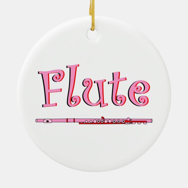Pink Flute Ornament (Back)