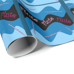 Pink Flute Pattern Wrapping Paper