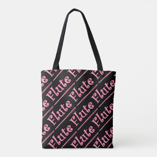 Pink Flute Tote Bag (Back)