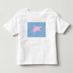 Pink Flying Pig Making Blue Stars T-shirts
