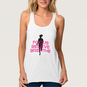 Pink Focus Believe Breathe Singlet