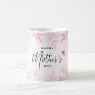 Pink Foliage & Butterflies Coffee Mug