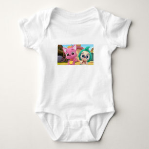 Pink fong and Friends Baby Bodysuit