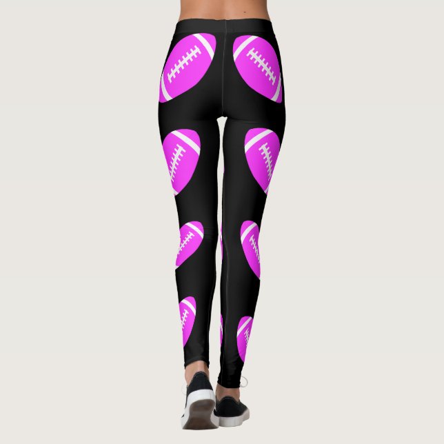 Pink Football Powderpuff or Pink Out Game Leggings (Back)