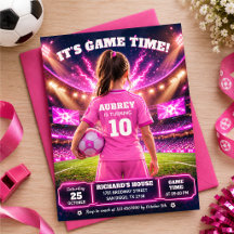 Pink football-themed birthday