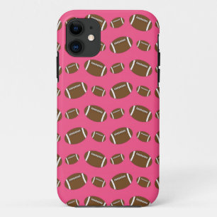 Pink footballs pattern Case-Mate iPhone case