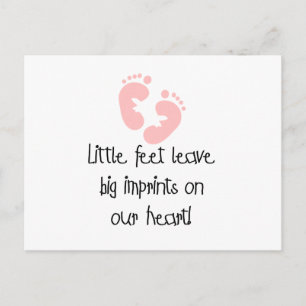 Pink Footprints Little Feet Big Imprints Postcard