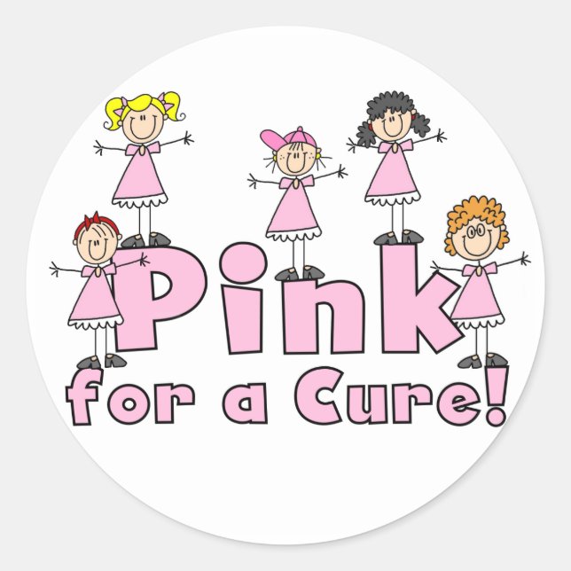 Pink For a Cure Stickers (Front)