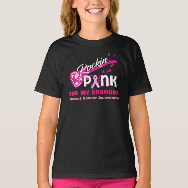 Pink for Grandma Breast Cancer Awareness Shirt (Front)