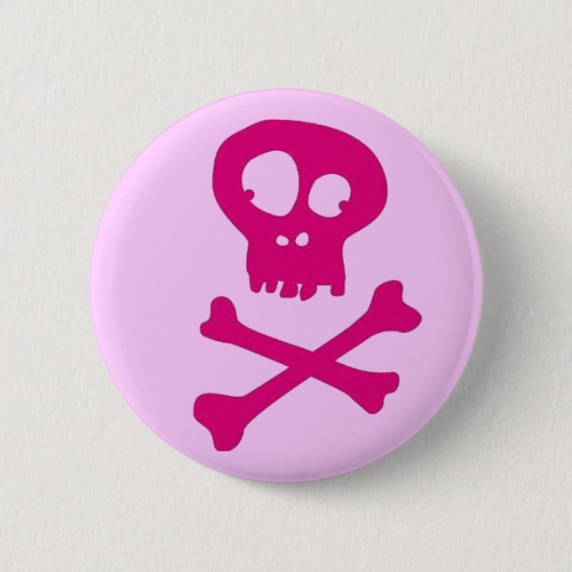Pink for Halloween - 6 Cm Round Badge (Front)