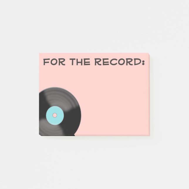 Pink For The Record Post It Notes (Front)