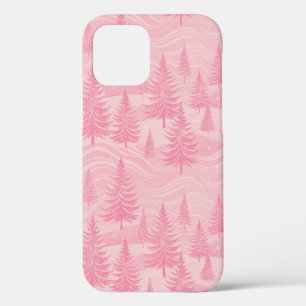 Pink Forest Christmas iPhone 12 Case