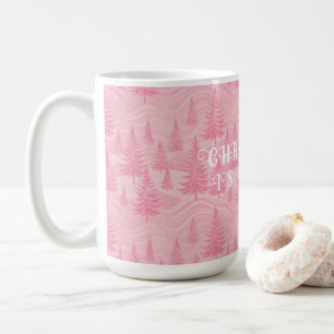 Pink Forest Christmas Coffee Mug