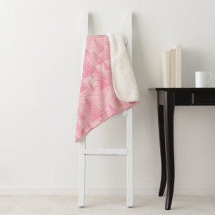 Pink Forest Christmas Sherpa Blanket