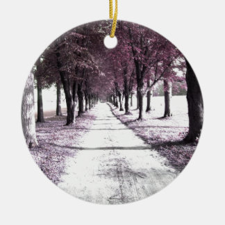 pink forrest gump road ceramic tree decoration