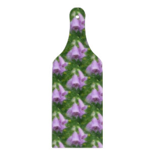 Pink Foxglove Flowers Nature Art Pattern Cutting Board