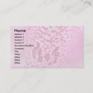 Pink Foxglove Petal Custom Business Card