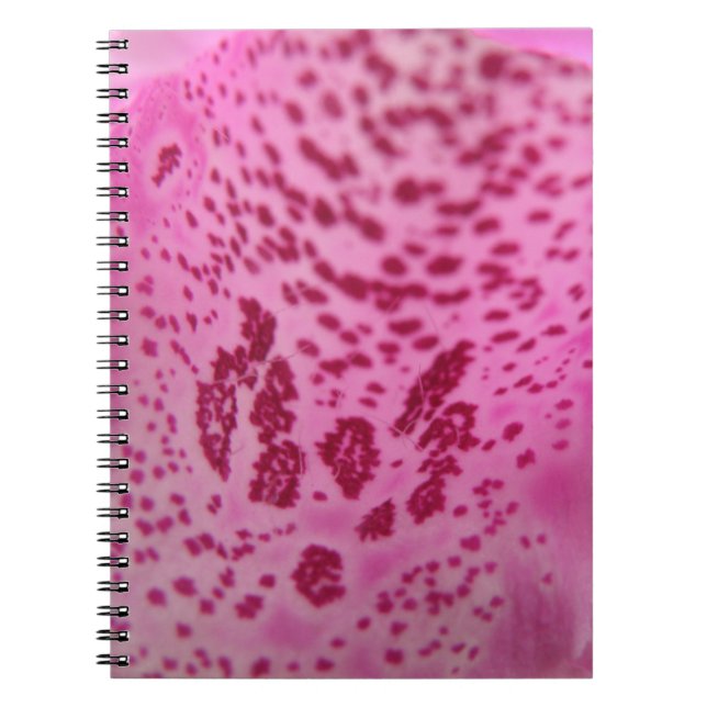 Pink Foxglove Petal Notebook (Front)