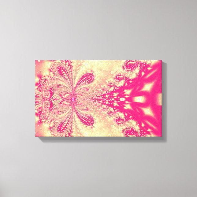 Pink Fractal Canvas Art (Front)