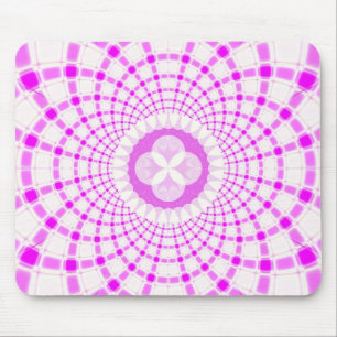 Pink Fractal Mouse Pad