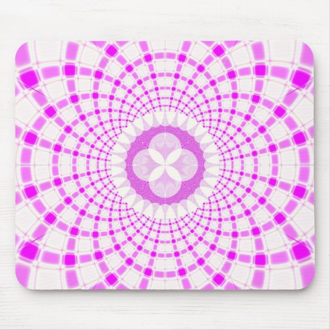 Pink Fractal Mouse Pad (Front)