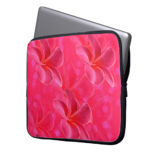 Pink Frangipani Bokeh, Laptop Sleeve