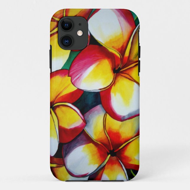 Pink Frangipani flower iphone case (Back)