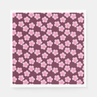 Pink Frangipani Flower Seamless Pattern Napkin