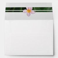 Pink Frangipani Plumeria 5x7 Wedding Invitation