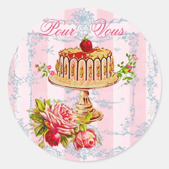 Pink French Cake For You or Pour Vous Seals (Front)