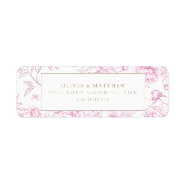  Pink French Floral Wedding  (Front)