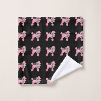 Pink French Poodle  Wash Cloth