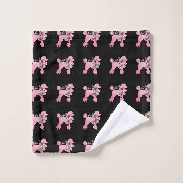 Pink French Poodle  Wash Cloth (Wash Cloth)