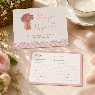 Pink fresh off the market arch Recipe Request Enclosure Card