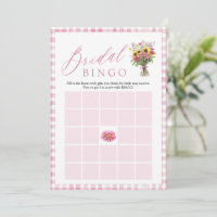 Pink Fresh Off The Market Bridal Shower Bingo Game