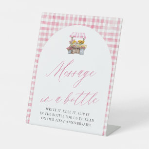 Pink Fresh Off The Market Message In A Bottle Sign