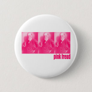 Pink Freud 6 Cm Round Badge