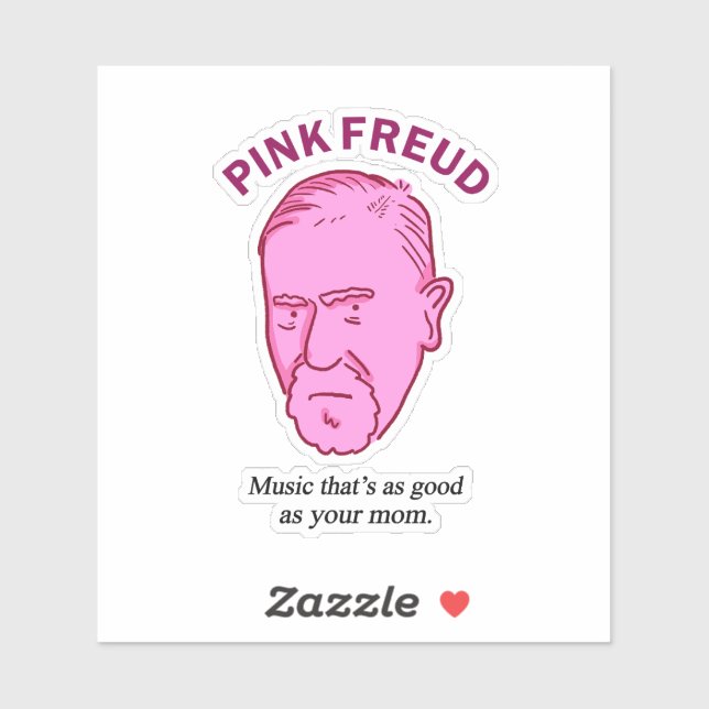 Pink Freud Funny Music Psychology Pun Die-Cut (Sheet)