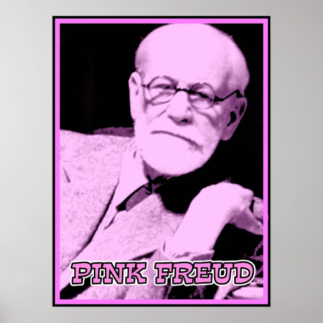 Pink Freud Funny Poster Sign Print (Front)