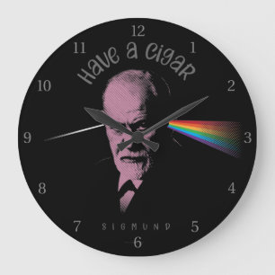 Pink Freud (Have A Cigar) Large Clock