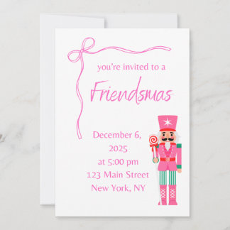 Pink Friendsmas Invitation