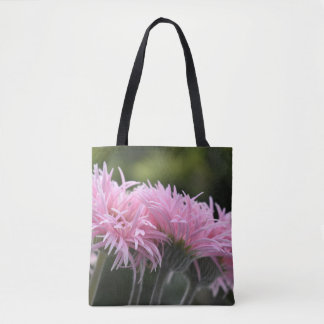 Pink Frilly Daisies – Elegant Floral Art Tote Bag