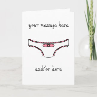 Pink Frilly Panties Card