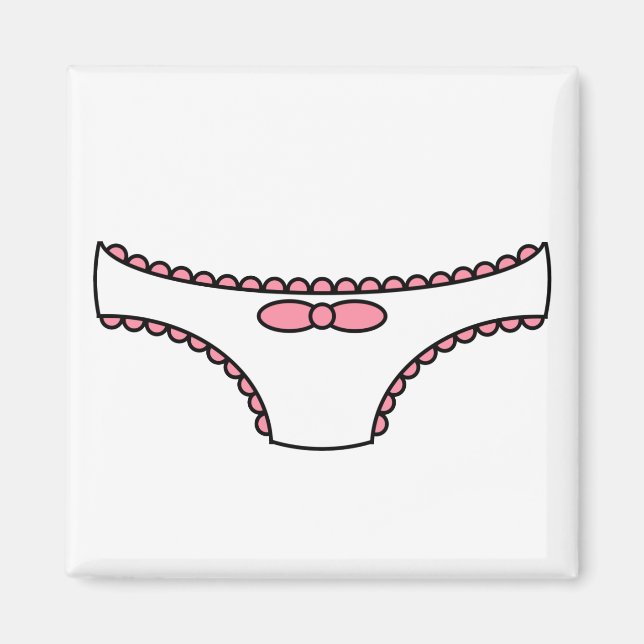 Pink Frilly Panties Magnet (Front)