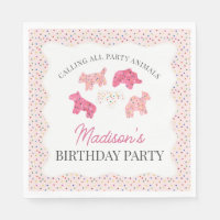 Pink Frosted Animal Cookies Birthday Party