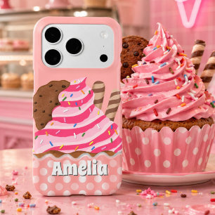 Pink Frosted Chocolate Cupcake Personalised