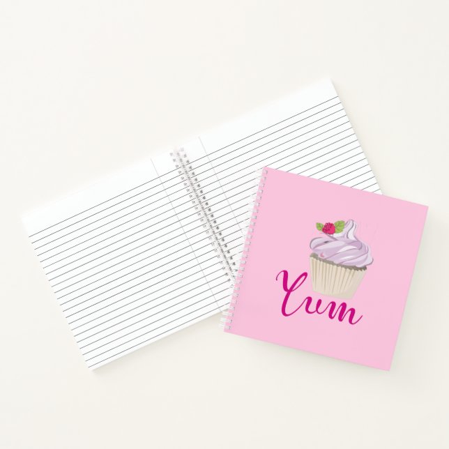 Pink Frosted Cupcake Yum! Notebook (Inside)