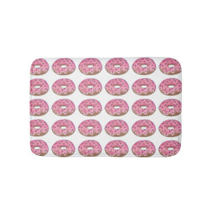 Pink Frosted Doughnut Doughnut Sprinkles Breakfast Bath Mat