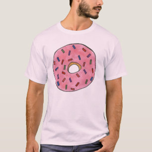 Pink Frosted Doughnut Doughnut Sprinkles Tee Shirt