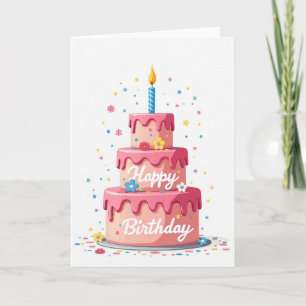 Pink Frosting Birthday Treat Card